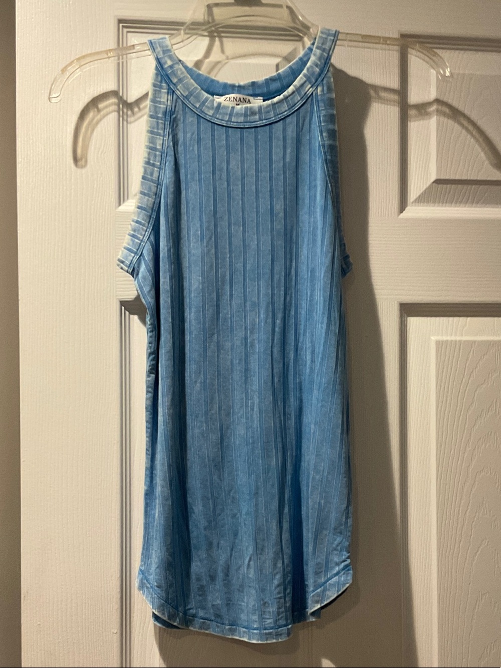 Zenana Outfitters Sky Blue Ribbed Tank
